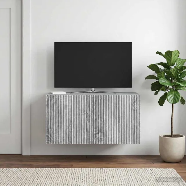 vidaXL Wandbeugel TV-kast 59,5 x 31 x 30 cm Grijs sonoma Bewerkt hout
