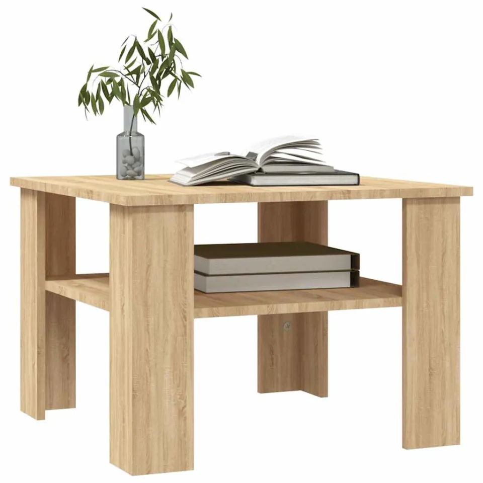 vidaXL Salontafel 60x60x42 cm bewerkt hout sonoma eikenkleurig, foto 4