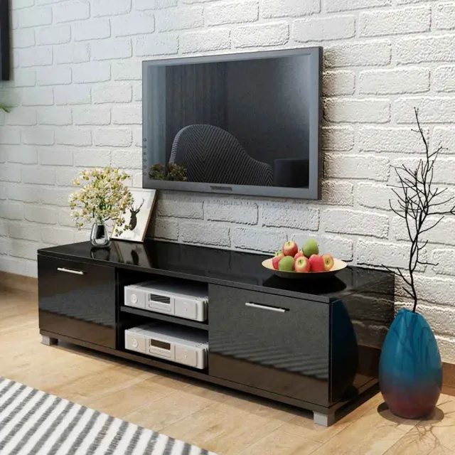 vidaXL Tv-meubel 120x40,5x35 cm hoogglans zwart