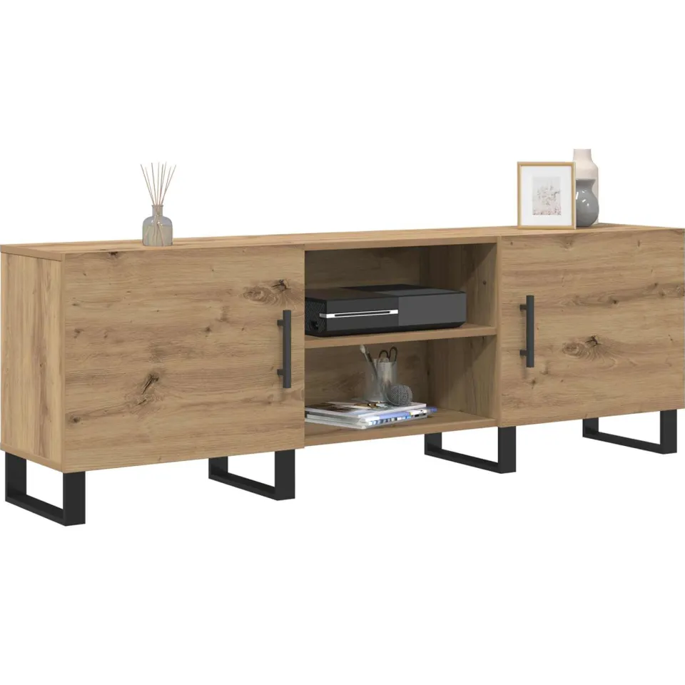 vidaXL TV-kast 150 x 30 x 50 cm Artisan Eiken Bewerkt hout, foto 3