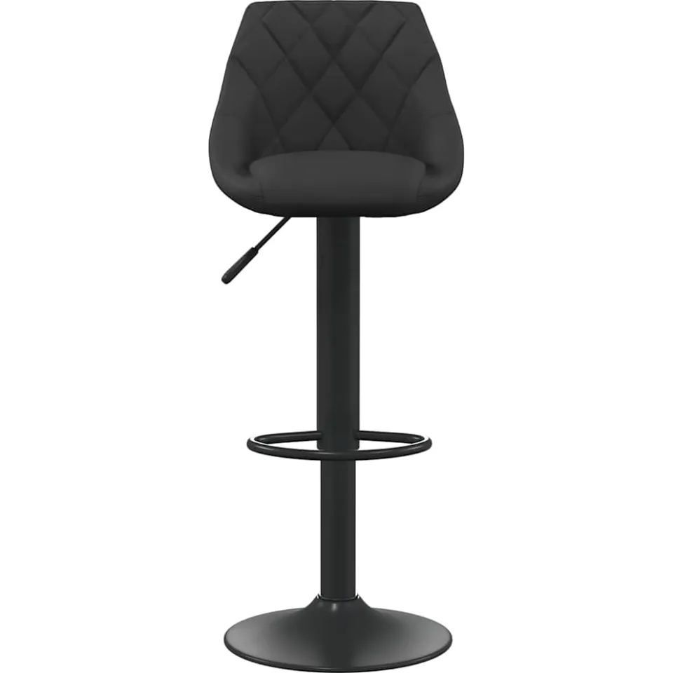 vidaXL Barkruk fluweel zwart