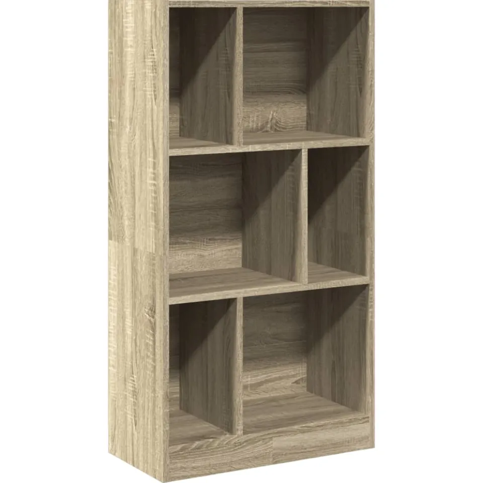 vidaXL Boekenkast 57x28,5x107,5 cm bewerkt hout sonoma eikenkleurig Bruin