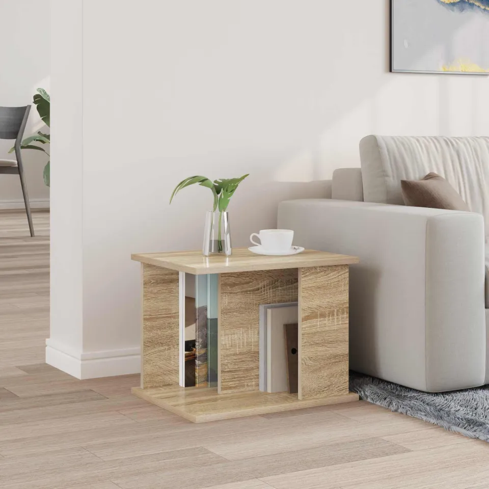 vidaXL Tijdschrift Rek Sonoma Eiken 35 x 35 x 45 cm Bewerkt hout, foto 4