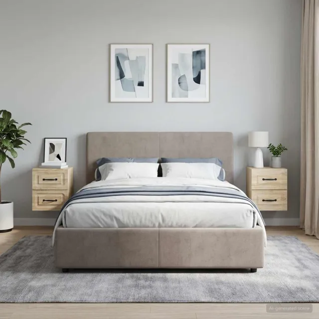 vidaXL Wandbeugel Bedkast 2 st Sonoma Eiken 34,5 x 33 x 40 cm Bruin