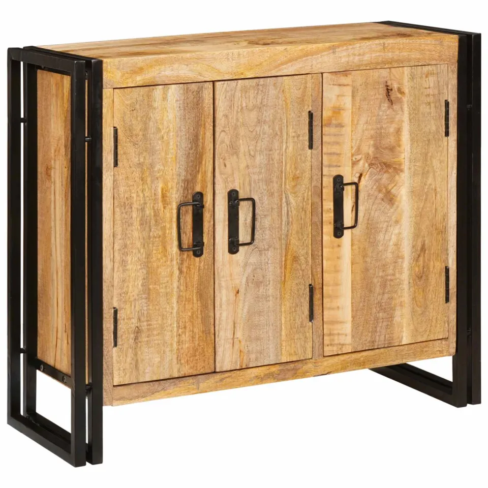 vidaXL Dressoir Bruin 80 x 33 x 70 cm massief mangohout, foto 4