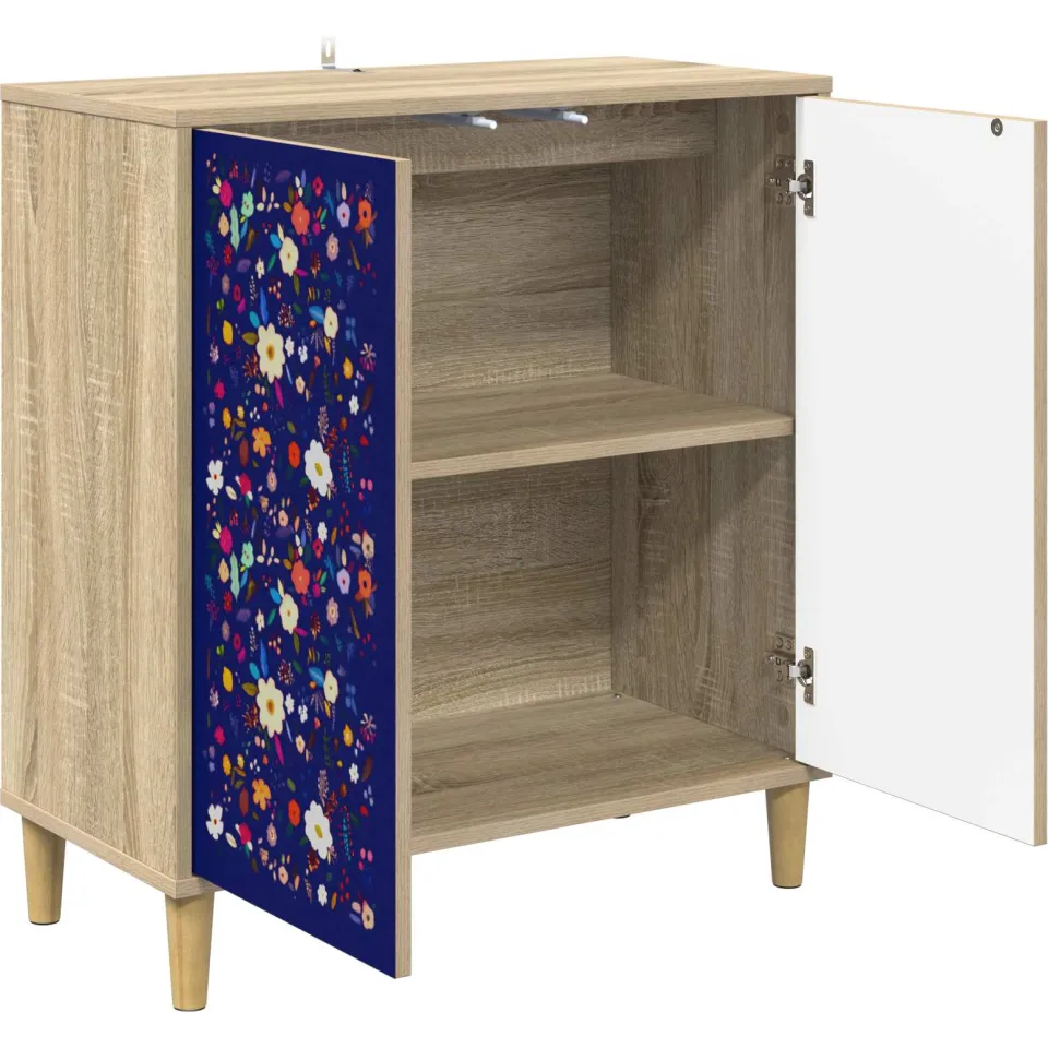 vidaXL Dressoir MAINZ Sonoma 69 x 33 x 75 cm Bewerkt hout Bruin