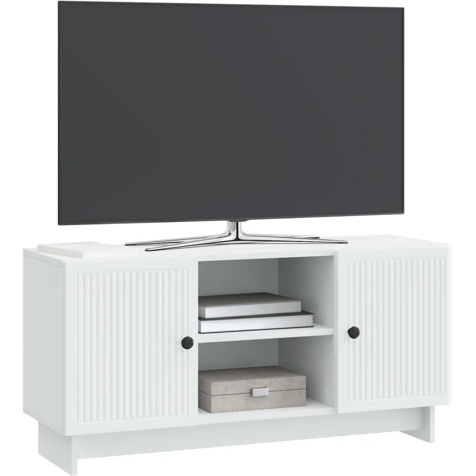 vidaXL TV-kast 102 x 34,5 x 50 cm Wit Bewerkt hout
