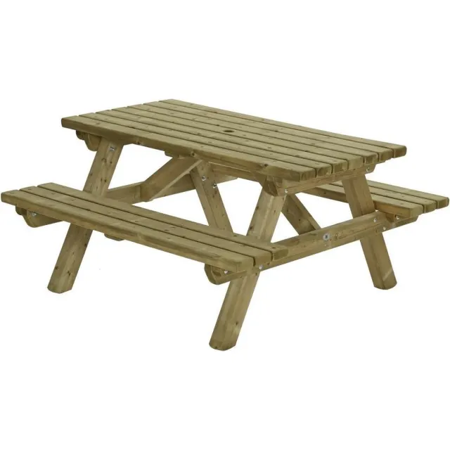 Talen Buitenmeubelen Talen picknicktafel - 150x150 cm - 45 mm dikke plank Groen