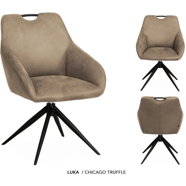 Maxfurn MX-Sofa - Stoel Luka / Kleur: Truffle