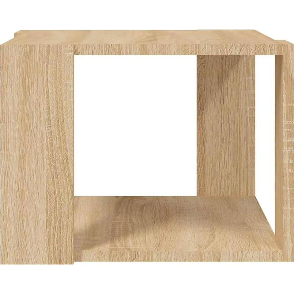 vidaXL Salontafel 40x40x30 cm bewerkt hout sonoma eikenkleurig, foto 4