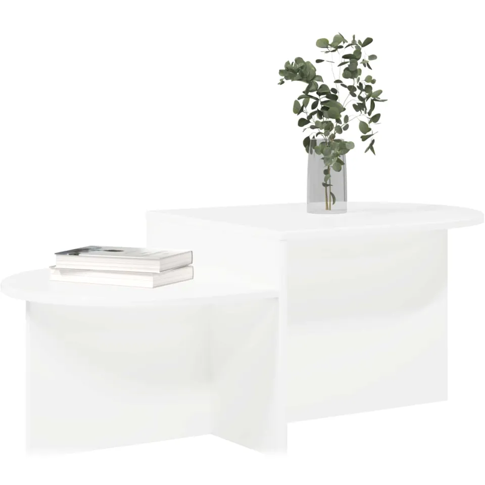 vidaXL Salontafel Wit 100 x 50 x 40 cm Bewerkt hout