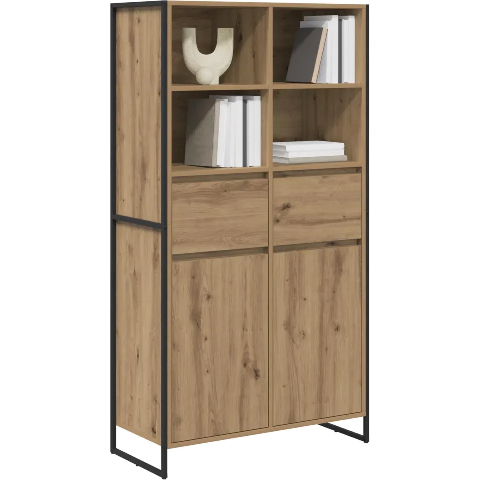 vidaXL Dressoir Ambachtelijk eiken 81 x 36 x 150.5 cm Bewerkt hout Bruin