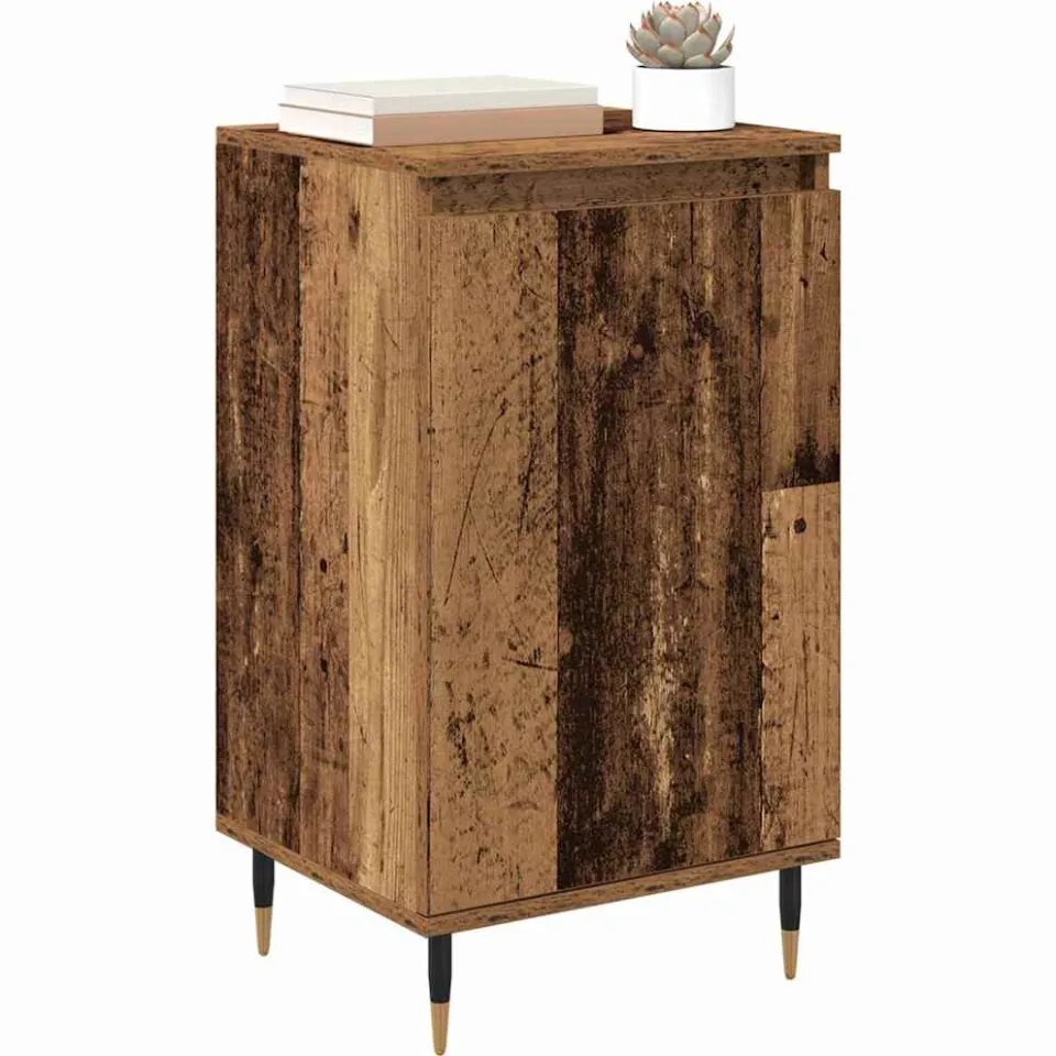 vidaXL Dressoir 2 st Oud Hout 40 x 35 x 70 cm Gemonteerd hout en ijzer Bruin