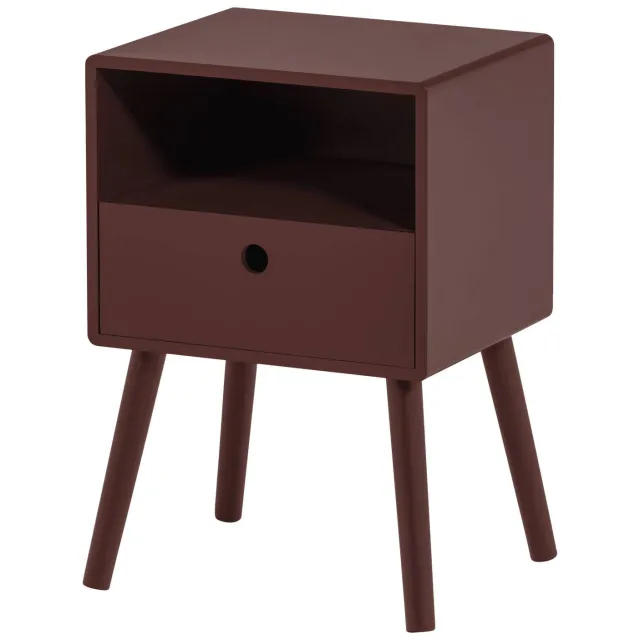 WOOOD Ozzy nachtkastje burgundy red