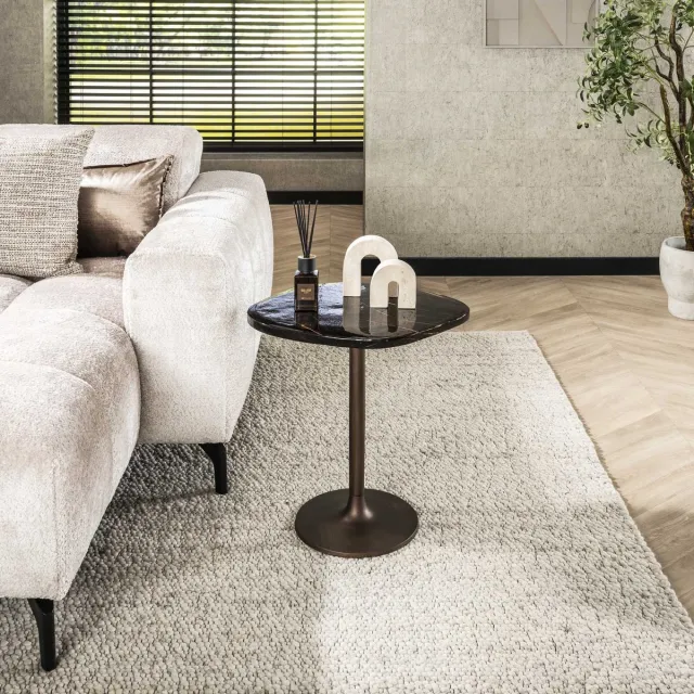 Dimehouse Bijzettafel Aurum Antiek Koper 50 cm