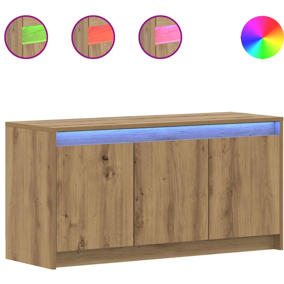 vidaXL TV-kast 100 x 34 x 50 cm Artisanaal eiken Bruin