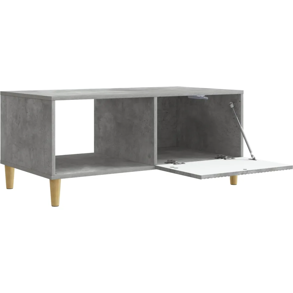 vidaXL Salontafel Betongrijs 90 x 50 x 40 cm Bewerkt hout grijs, foto 3