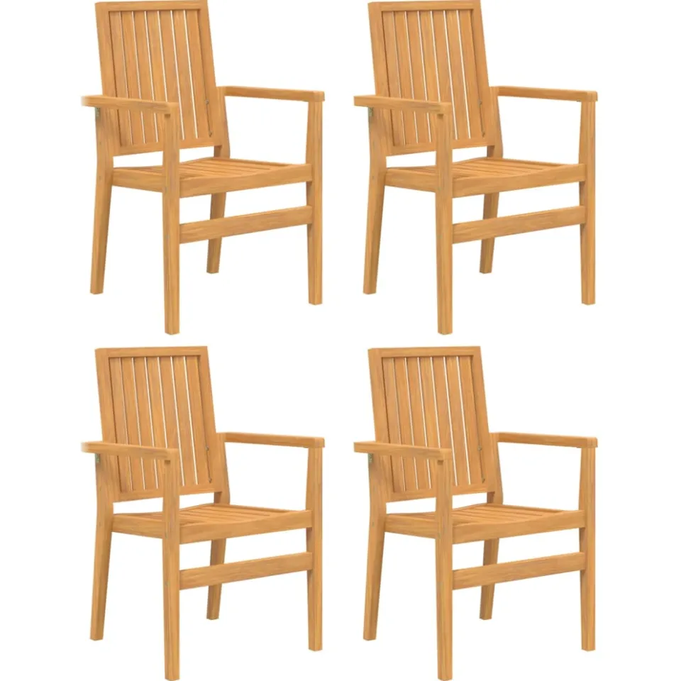 vidaXL 5-delige Tuinset massief teakhout Bruin