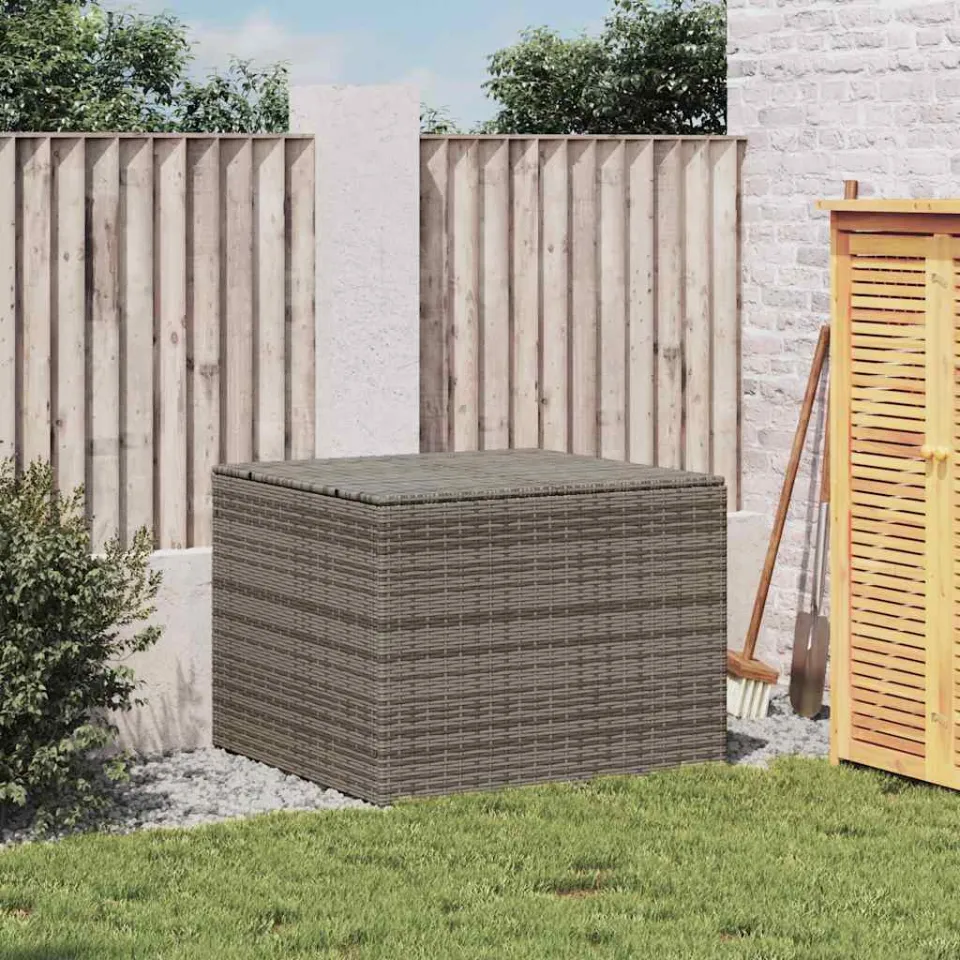 vidaXL Tuinbox 291 L poly rattan grijs, foto 3