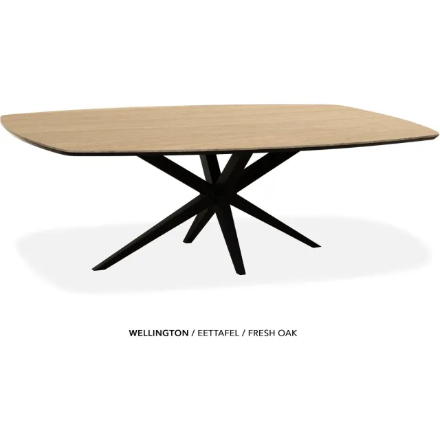 Maxfurn Deens ovale eettafel 160x92cm met verjongde rand | Zeer krasvast | Kleur: Fresh oak