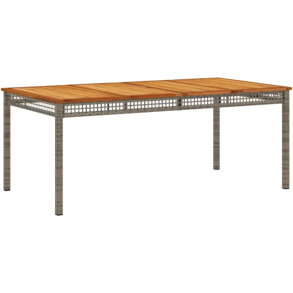vidaXL 9-delige Tuinset met kussens poly rattan grijs, foto 4