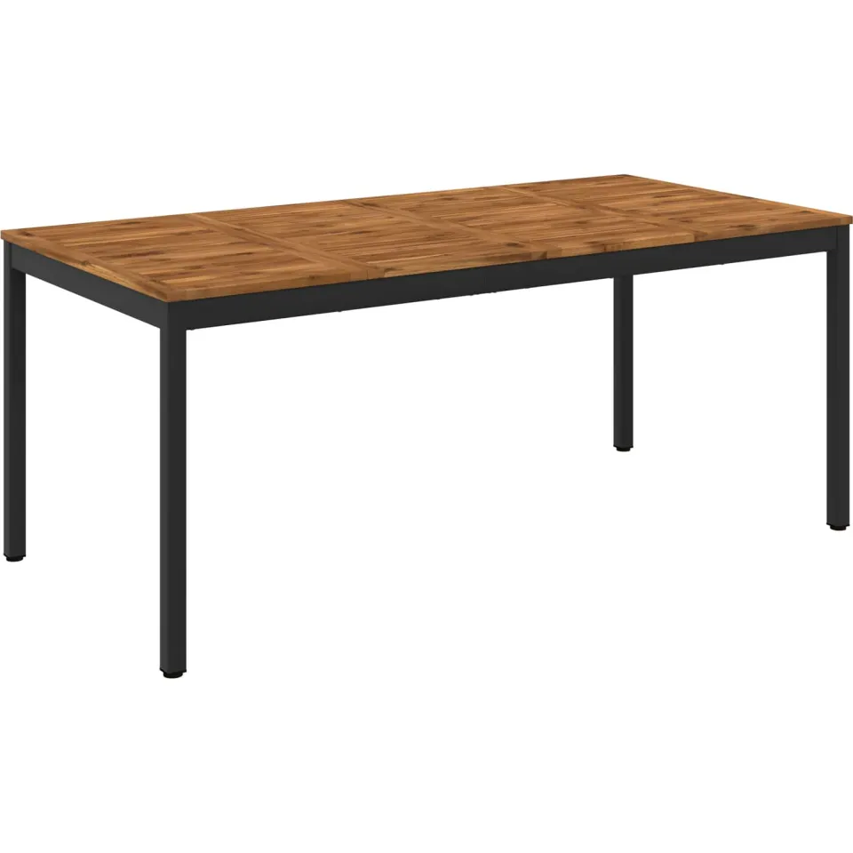 vidaXL Tuindiner tafel NAARDEN Naturel en Zwart 147 x 88,5 x 75 cm, foto 3
