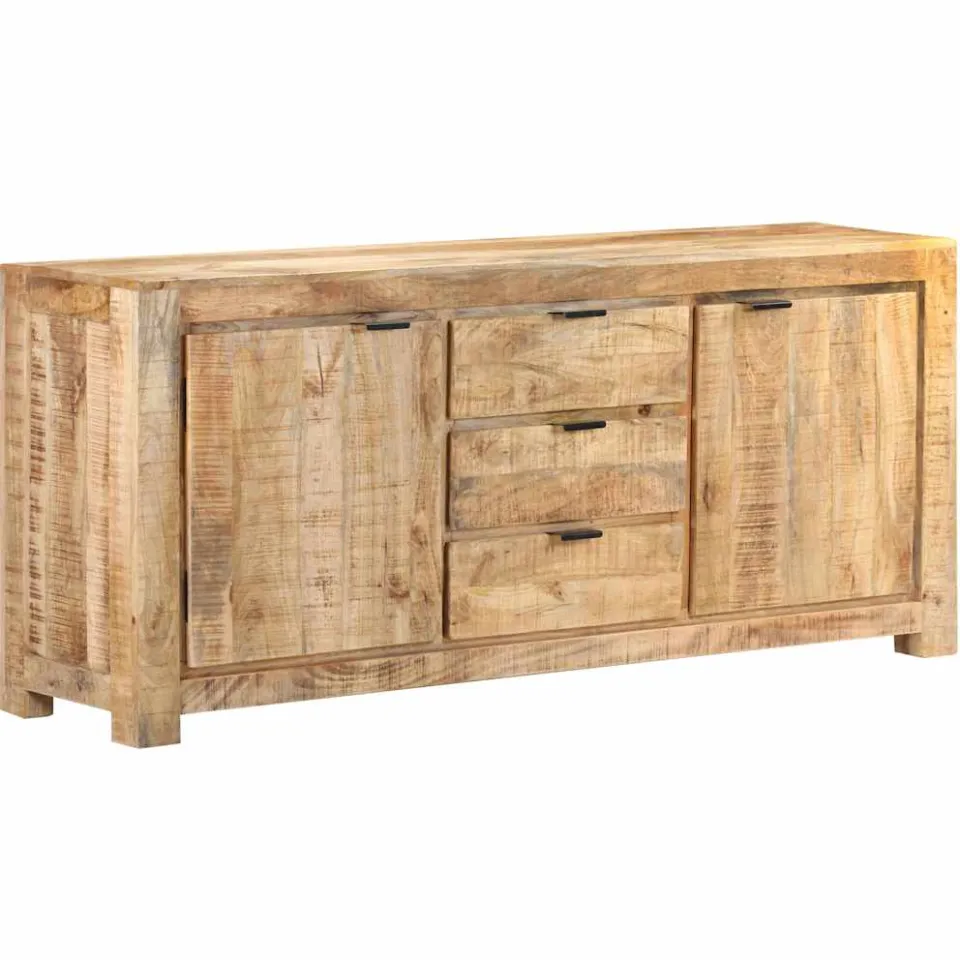 vidaXL Dressoir 175x40x75 cm ruw mangohout bruin, foto 3