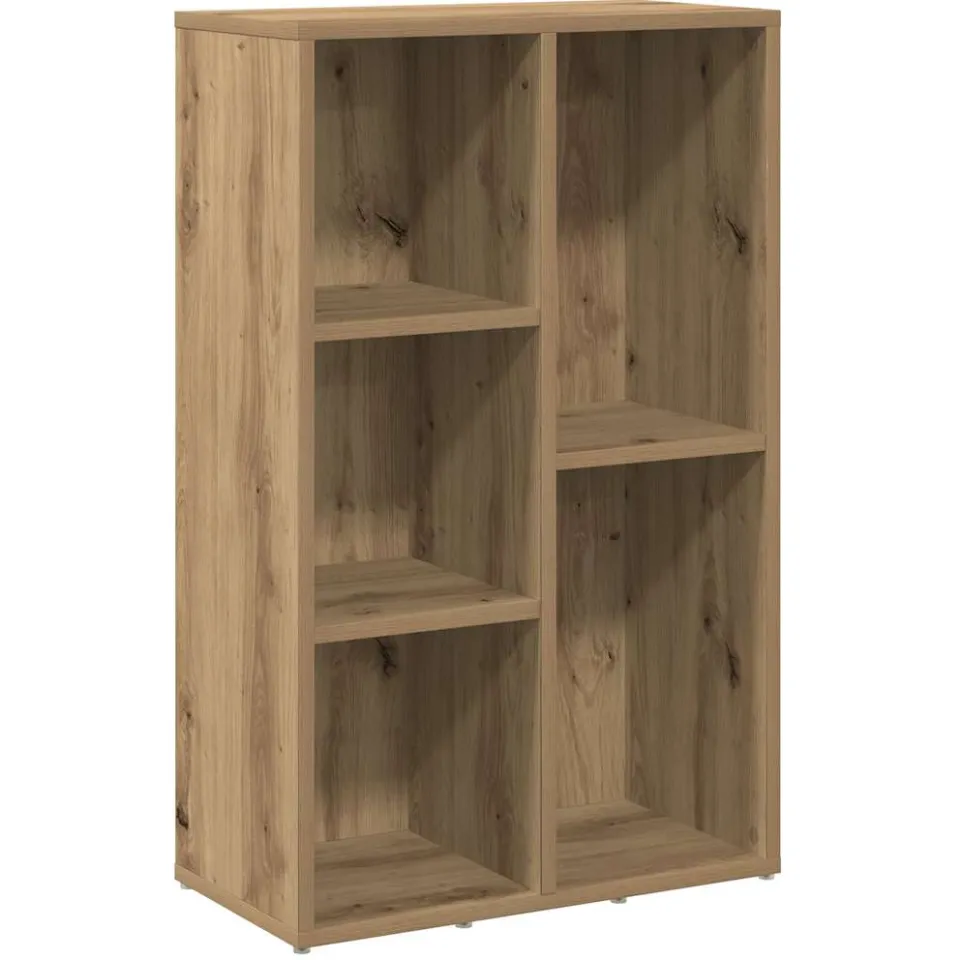 vidaXL Boekenkast 50x25x80 cm bewerkt hout artisanaal eikenkleur Bruin