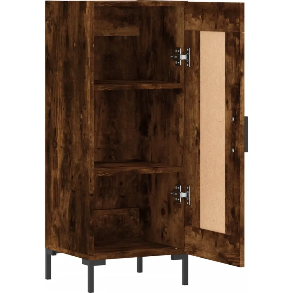 vidaXL Dressoir 34,5x34x90 cm bewerkt hout gerookt eiken, foto 4
