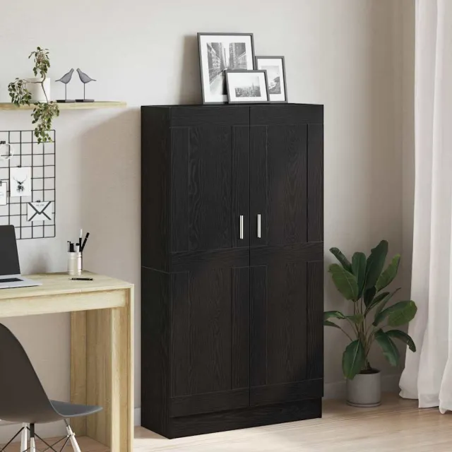 vidaXL Boekenkast 3-laags 82,5 x 30,5 x 150 cm Bewerkt hout Zwart