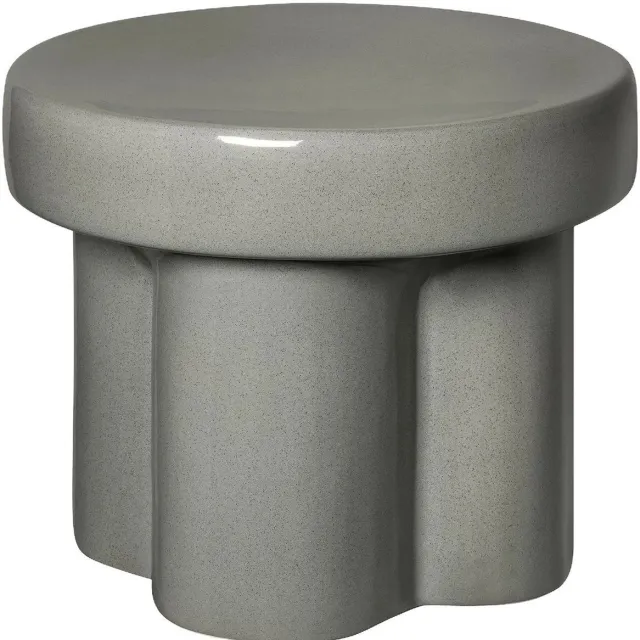 Blomus Keramische Kruk - Toru - Laag - 1 Stuk - Elephant Skin Donkergrijs