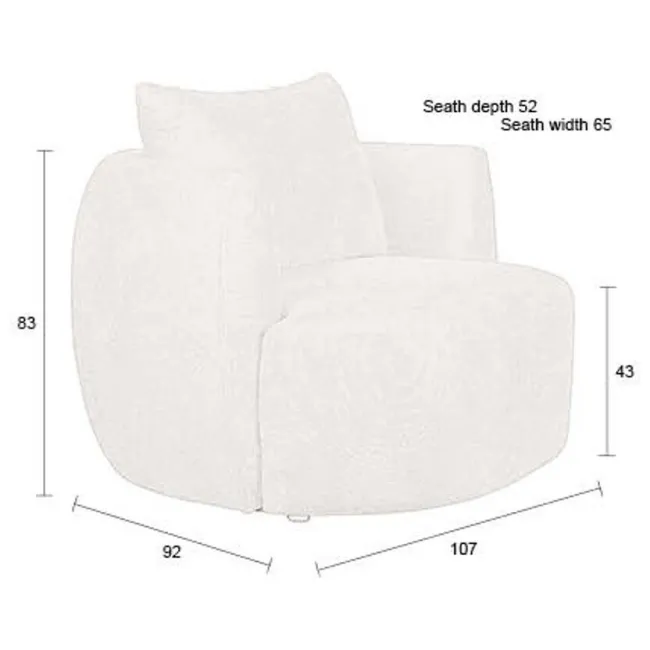 Dutchbone fauteuil Rocca taupe, foto 4