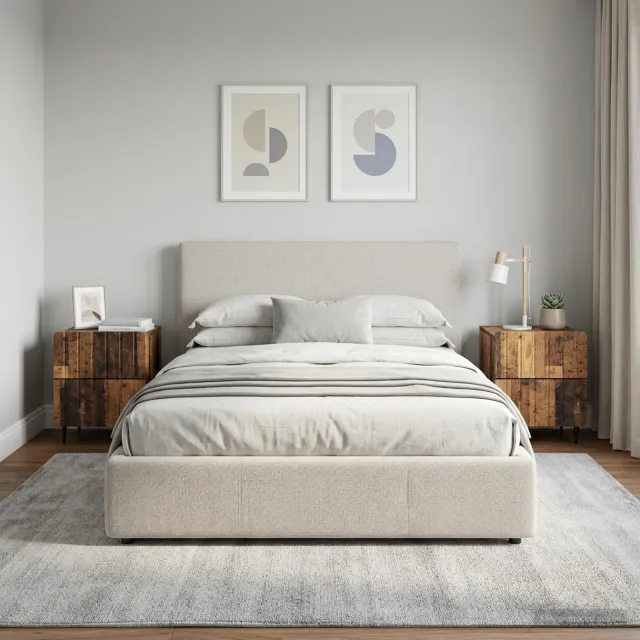 vidaXL Nachtkastje 2 st Oud hout 43 x 34,5 x 49,5 cm Bewerkt hout bruin, foto 2