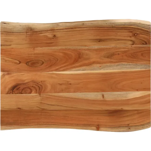 vidaXL Tafelblad rechthoekig natuurlijke rand 80x60x3,8 cm acaciahout Bruin