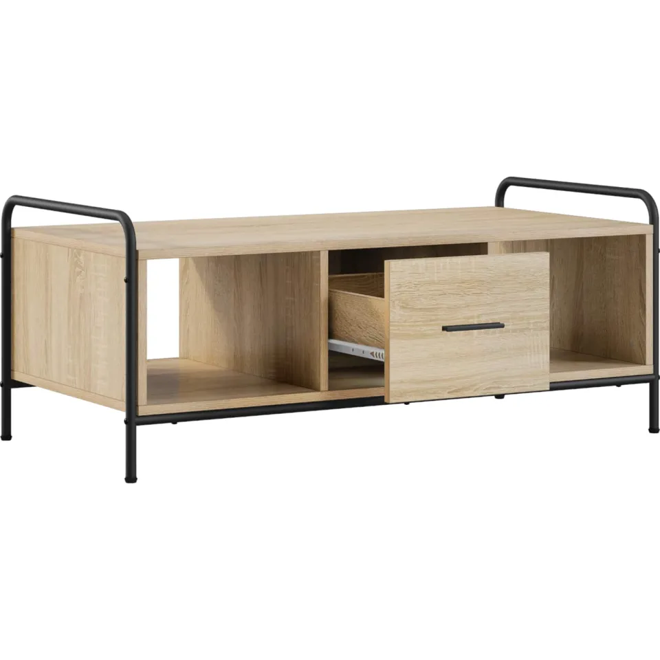 vidaXL Salontafel Sonoma Eiken 99,5 x 49 x 41 cm Bewerkt hout Bruin