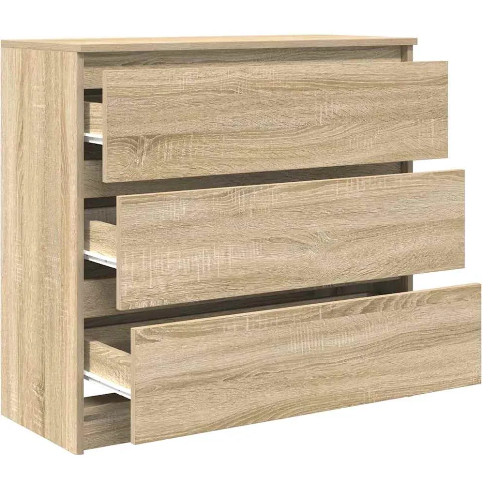vidaXL Dressoir 80x35x76 cm spaanplaat sonoma eikenkleurig, foto 4