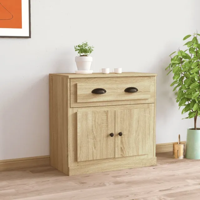 vidaXL Dressoir 70x35,5x67,5 cm bewerkt hout sonoma eikenkleurig, foto 2