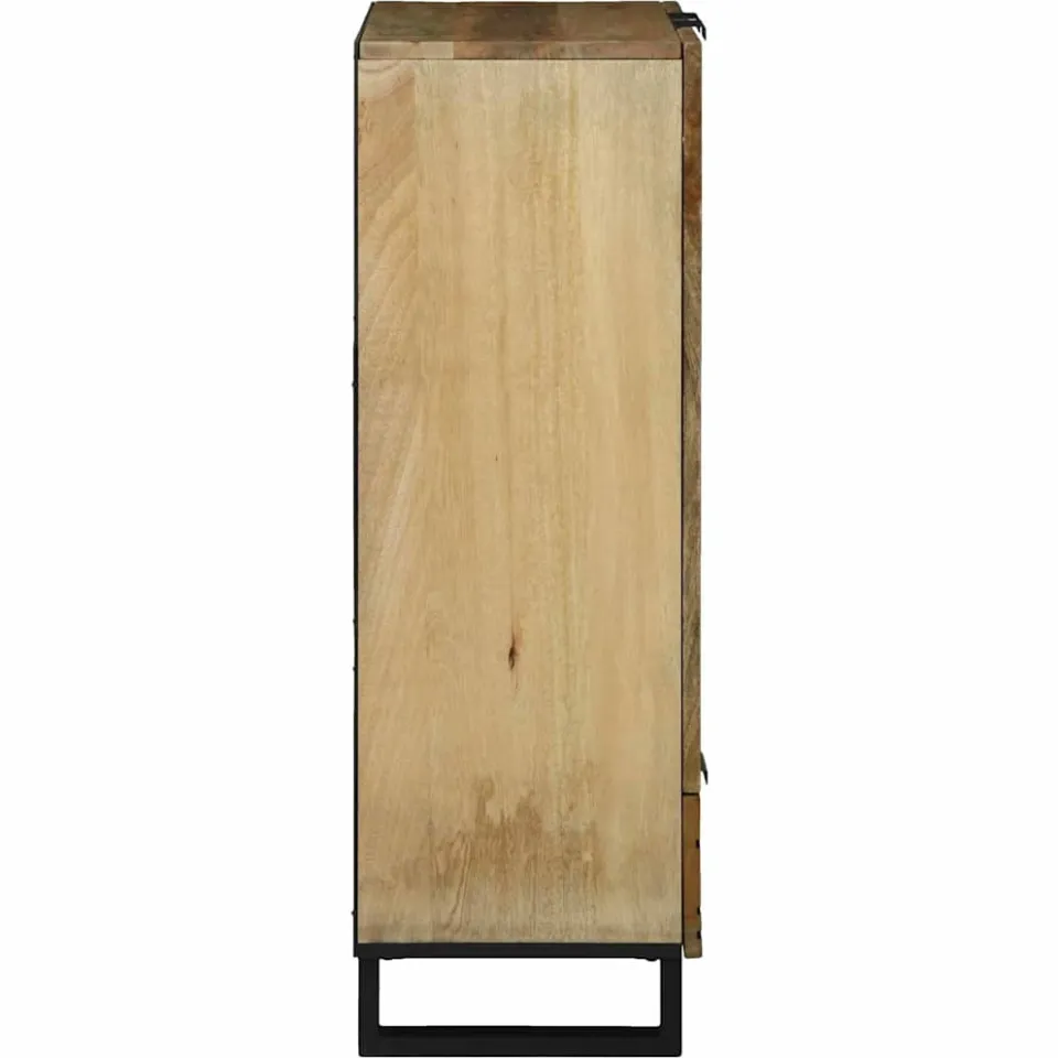 vidaXL Highboard Bruin 60 x 33 x 100 cm massief mangohout, foto 3