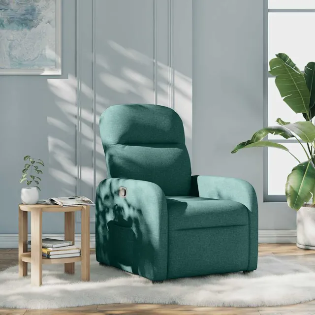 vidaXL Fauteuil verstelbaar stof donkergroen