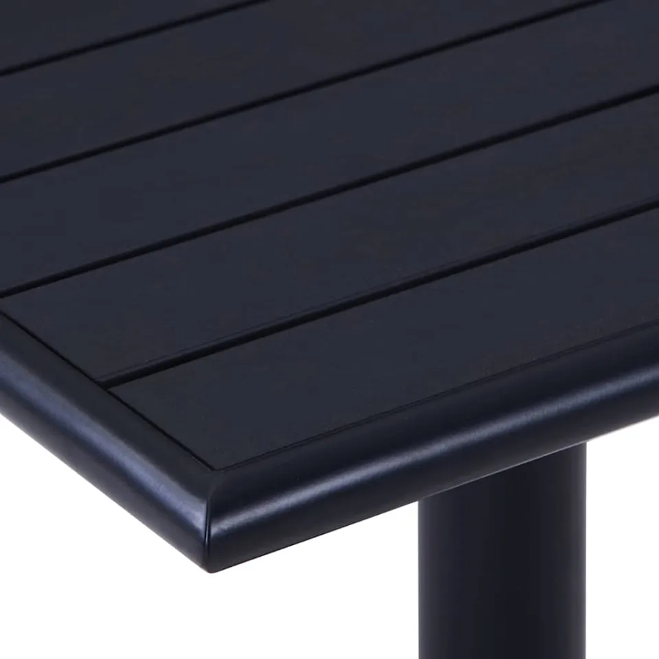 vidaXL Tuintafel 80x80x75 cm zwart, foto 3