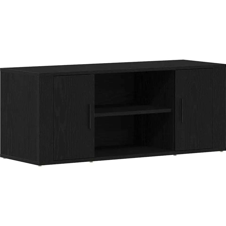 vidaXL TV-kast 100 x 35 x 40 cm Zwart eiken Bewerkt hout, foto 3