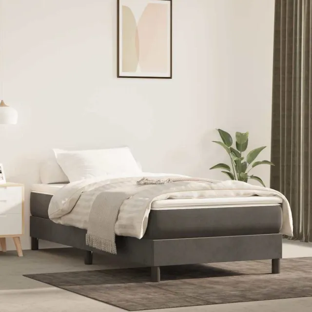 vidaXL Pocketveringmatras medium 100x200x20 cm fluweel donkergroen