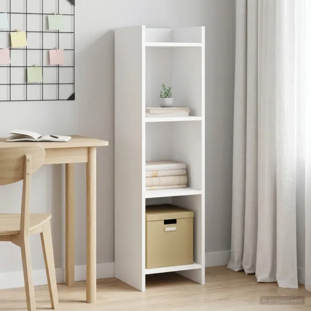 vidaXL Boekenkast Wit 30 x 30 x 111 cm Bewerkt hout, foto 2