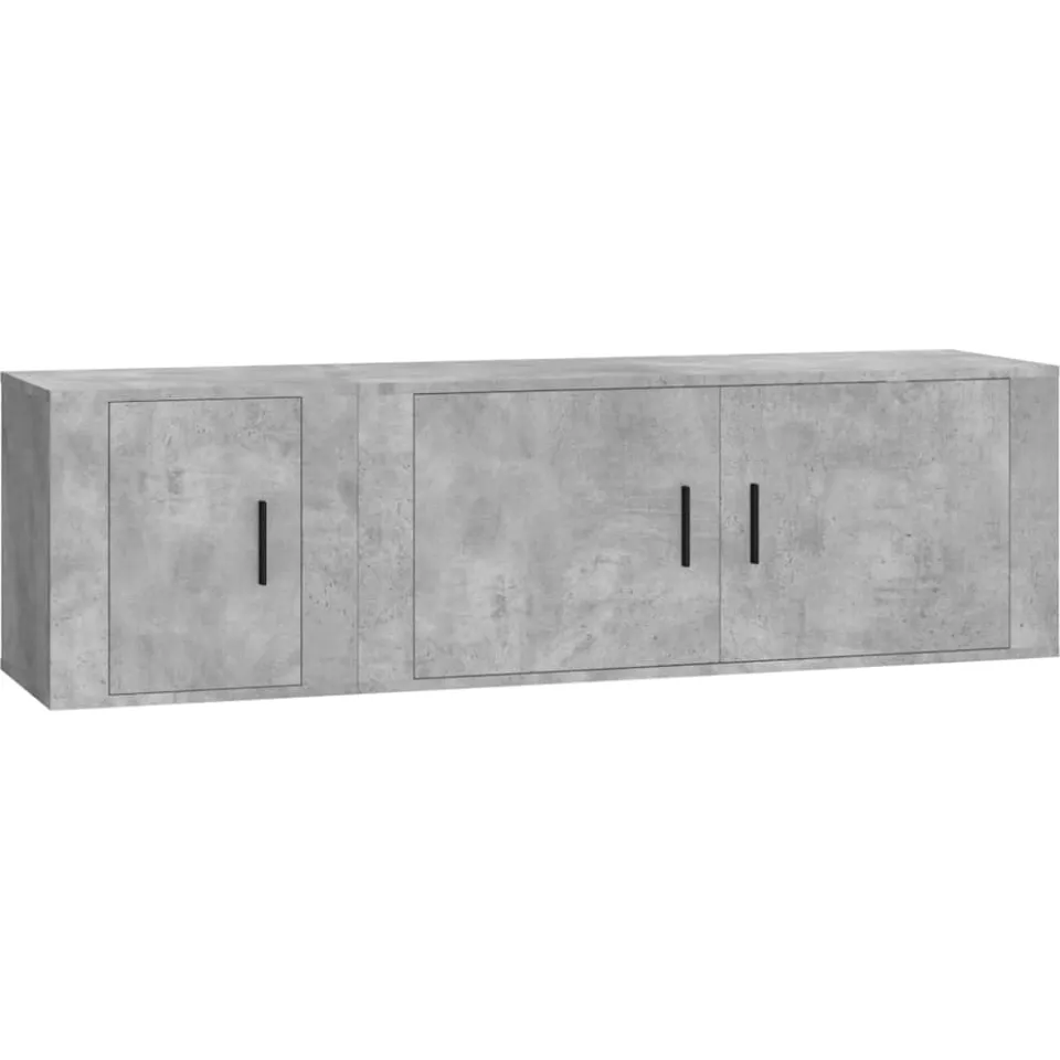 vidaXL 2-delige Tv-meubelset bewerkt hout betongrijs grijs, foto 3