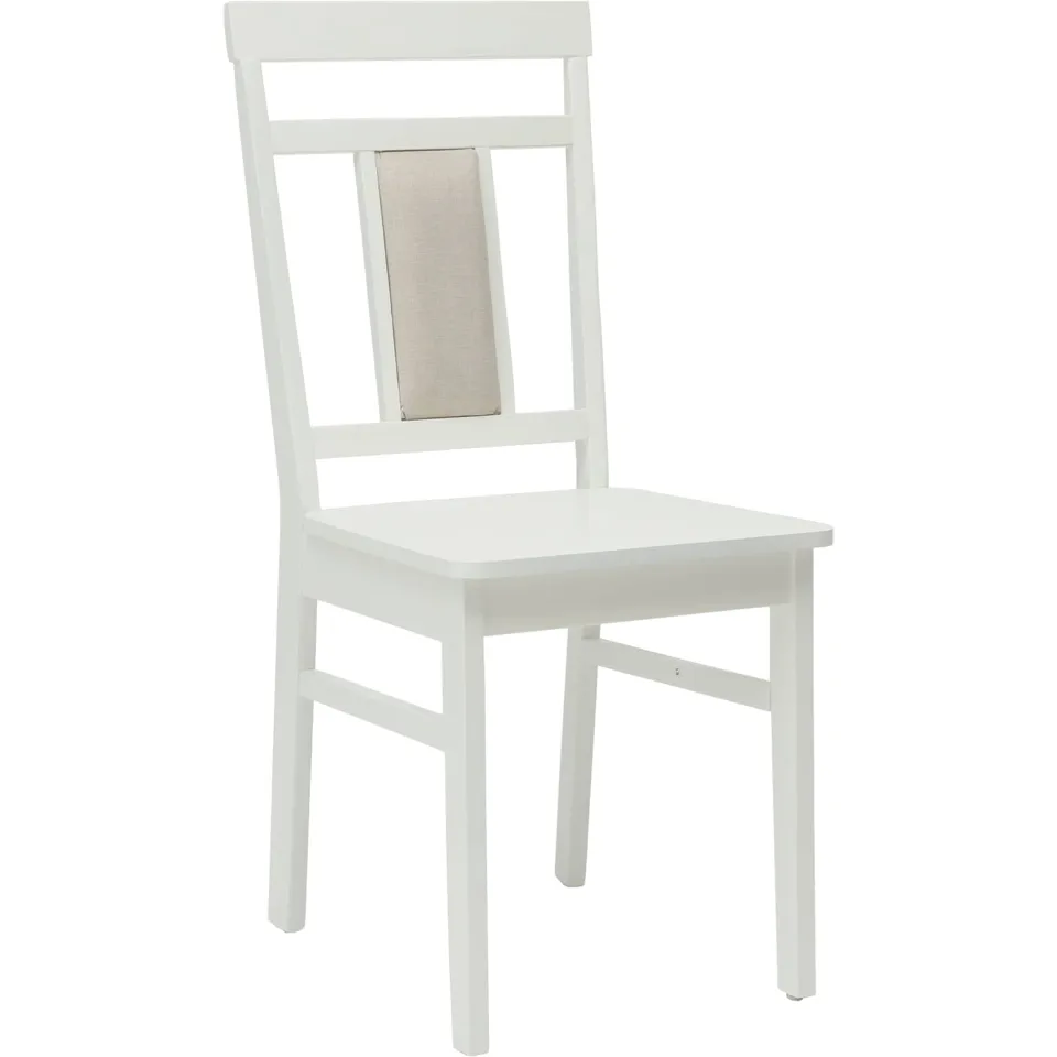 vidaXL Eetkamerstoel 2 st Massief Rubberhout Wit 36 x 44,5 x 91,5 cm, foto 4