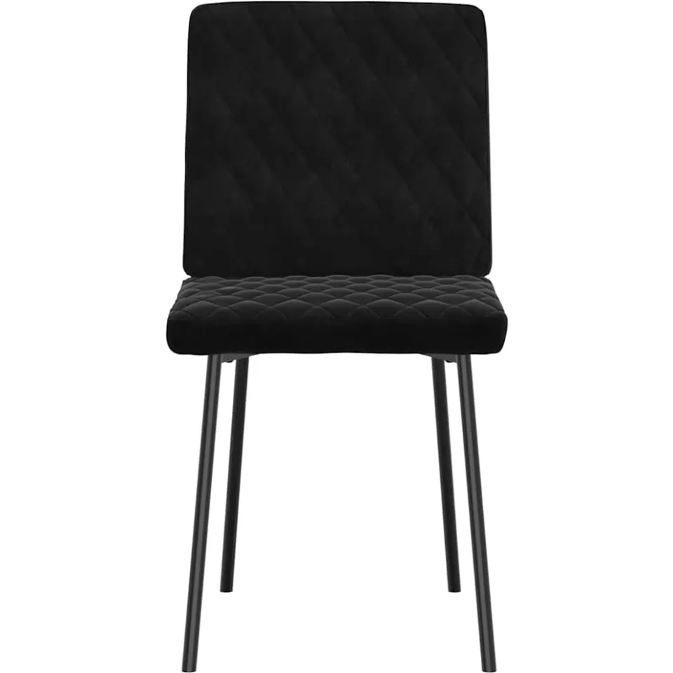 vidaXL Eetkamerstoelen 2 st fluweel zwart, foto 4