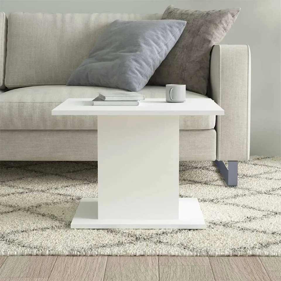 vidaXL Salontafel 55,5x55,5x40 cm bewerkt hout wit, foto 4