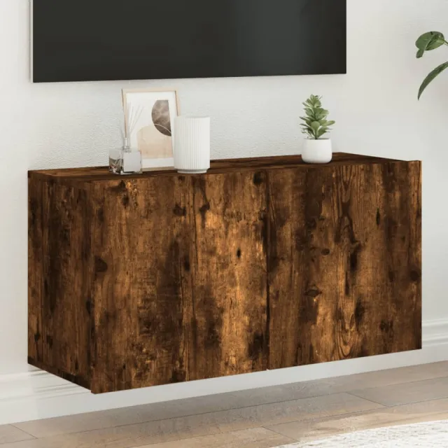 vidaXL Tv-meubel wandgemonteerd 80x30x41 cm gerookt eikenkleurig, foto 2