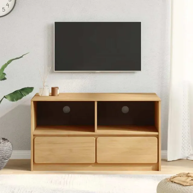 vidaXL Tv Cabinet SAUDA Medium Oak Solid Pine Wood, foto 2