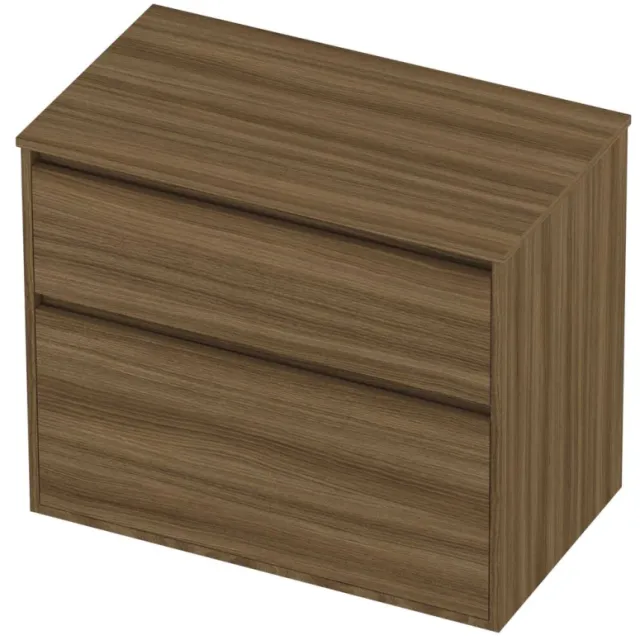 Proline Deck Badmeubelset Greeploos Asymmetrisch Kader 80x46x67 cm Caramel Walnut Houtlook
